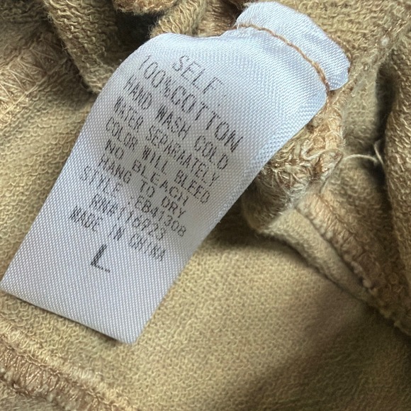 Easel Womens Mineral Wash Terry Knit Wide Leg Cargo Pants Camel Pants Large Boho - Picture 9 of 10